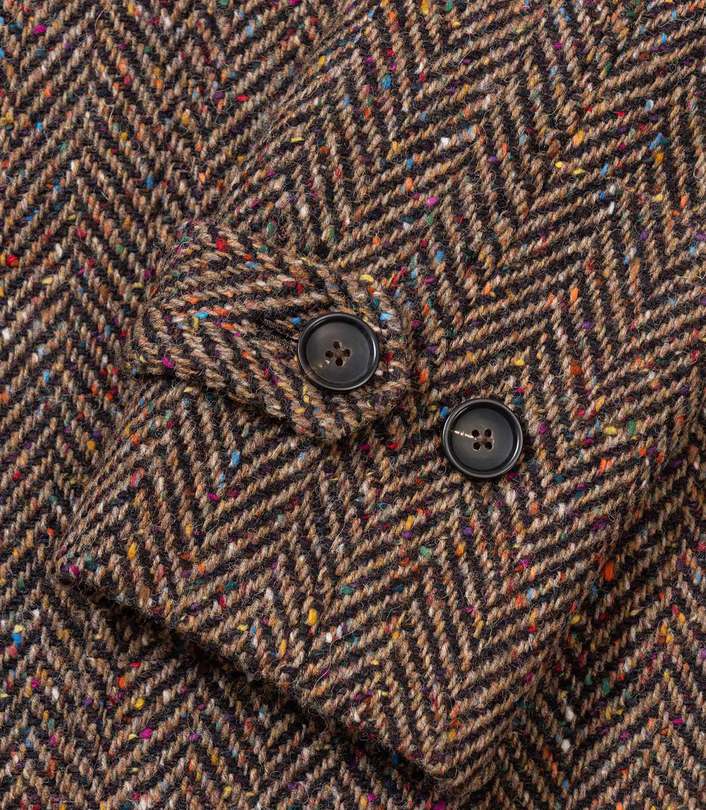 Brown Donegal Herringbone Balmacaan