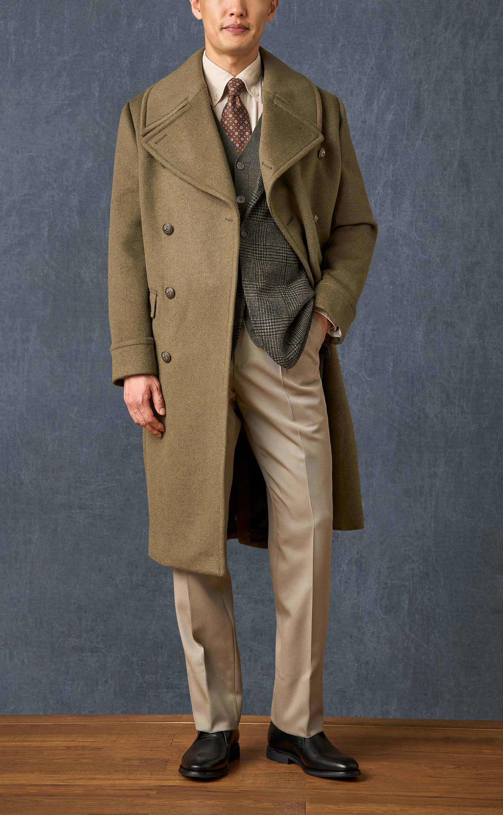 Green Melton Great Coat