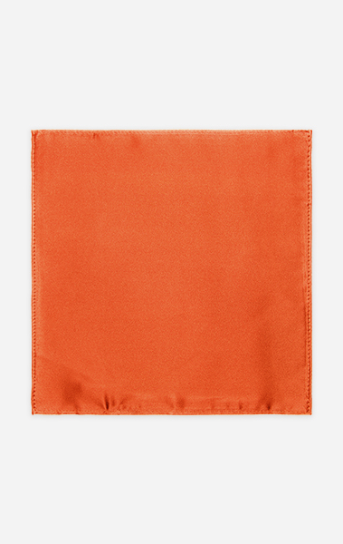 Tangerine Silk Pocket Square